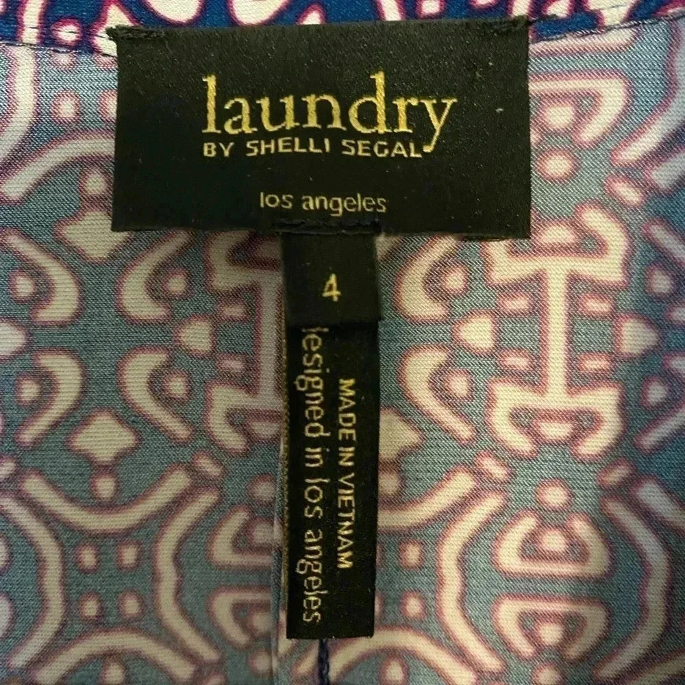 Laundry by Shelli Segal print wrap dress - Picture 6 of 7